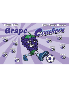 Grape Crushers Soccer 13oz Vinyl Team Banner DIY Live Designer