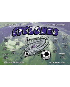 Cyclones Soccer 9oz Fabric Team Banner DIY Live Designer