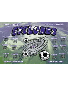 Cyclones Soccer 13oz Vinyl Team Banner DIY Live Designer