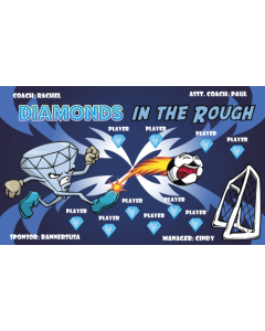 Diamonds In the Rough Soccer 9oz Fabric Team Banner DIY Live Designer