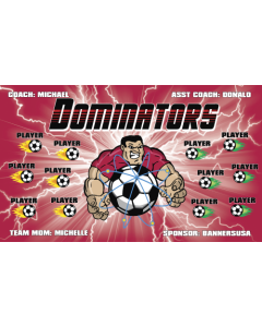 Dominators Soccer 13oz Vinyl Team Banner DIY Live Designer