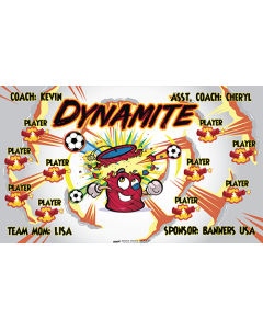 Dynamite Soccer 9oz Fabric Team Banner DIY Live Designer