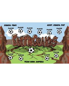 Earthquakes Soccer 9oz Fabric Team Banner DIY Live Designer