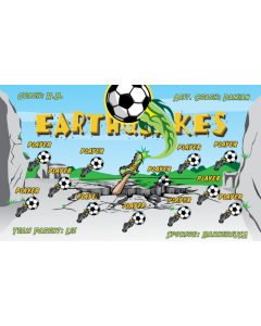 Earthquakes Soccer 9oz Fabric Team Banner DIY Live Designer