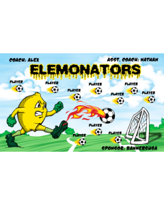 Elemonators Soccer 9oz Fabric Team Banner DIY Live Designer