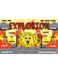Explosion Soccer 9oz Fabric Team Banner DIY Live Designer