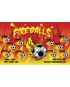 Fireballs Soccer 9oz Fabric Team Banner DIY Live Designer