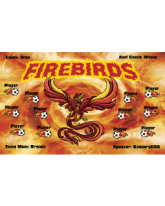 Firebirds Soccer 9oz Fabric Team Banner DIY Live Designer
