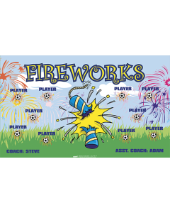Fireworks Soccer 13oz Vinyl Team Banner DIY Live Designer