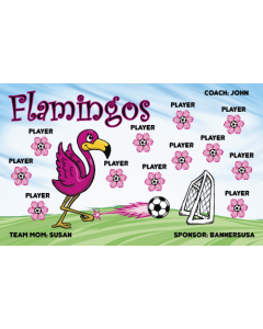 Flamingos Soccer 13oz Vinyl Team Banner DIY Live Designer