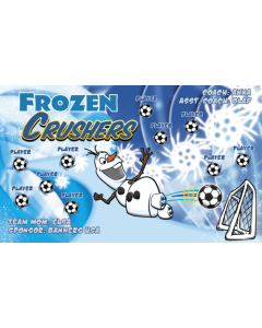 Frozen Crushers Soccer 9oz Fabric Team Banner DIY Live Designer