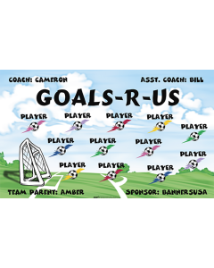 Goals-R-Us Soccer 13oz Vinyl Team Banner DIY Live Designer