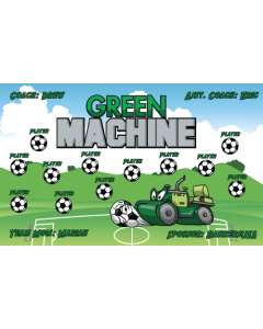 Green Machine Soccer 9oz Fabric Team Banner DIY Live Designer