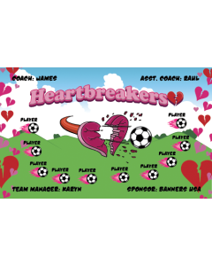 Heartbreakers Soccer 9oz Fabric Team Banner DIY Live Designer