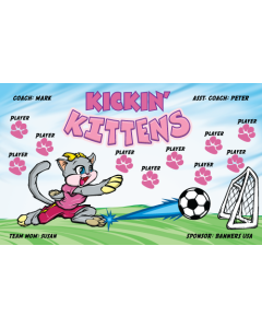 Kickin' Kittens Soccer 13oz Vinyl Team Banner DIY Live Designer