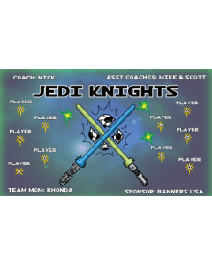 Jedi Knights Soccer 9oz Fabric Team Banner DIY Live Designer