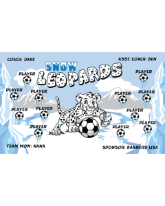 Snow Leopards Soccer 13oz Vinyl Team Banner DIY Live Designer