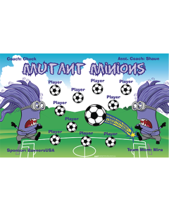 Mutant Minions Soccer 13oz Vinyl Team Banner DIY Live Designer