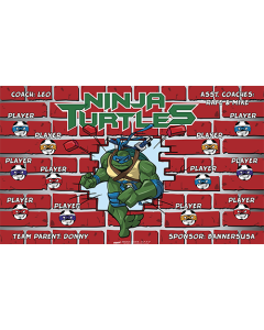 Ninja Turtles Soccer 9oz Fabric Team Banner DIY Live Designer