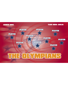 Olympians Soccer 9oz Fabric Team Banner DIY Live Designer