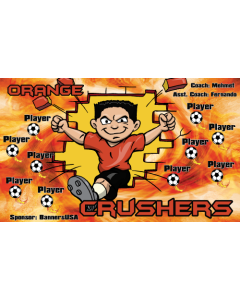 Orange Crushers Soccer 9oz Fabric Team Banner DIY Live Designer