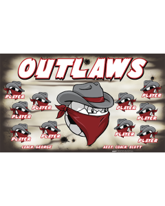 Outlaws Soccer 9oz Fabric Team Banner DIY Live Designer