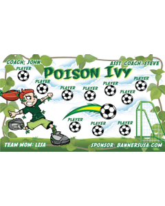 Poison Ivy Soccer 9oz Fabric Team Banner DIY Live Designer