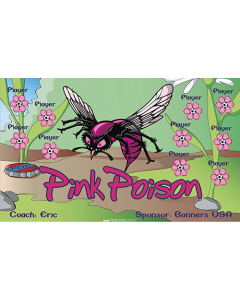 Pink Poison Soccer 9oz Fabric Team Banner DIY Live Designer
