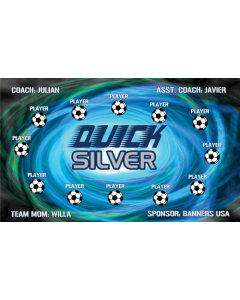 Quick Silver Soccer 13oz Vinyl Team Banner DIY Live Designer