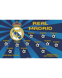 Real Madrid Soccer 13oz Vinyl Team Banner DIY Live Designer