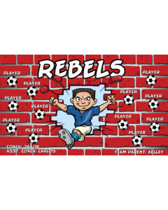 Rebels Soccer 13oz Vinyl Team Banner DIY Live Designer