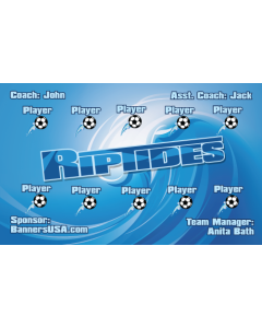 RipTides Soccer 9oz Fabric Team Banner DIY Live Designer