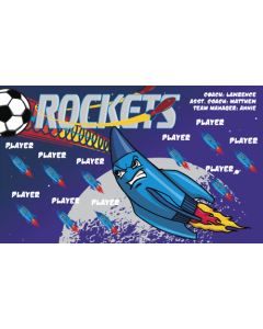 Rockets Soccer 9oz Fabric Team Banner DIY Live Designer