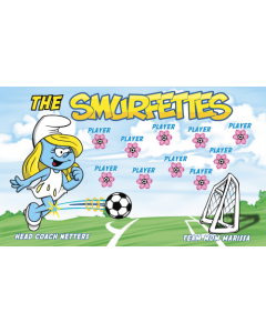 Smurfettes Soccer 13oz Vinyl Team Banner DIY Live Designer