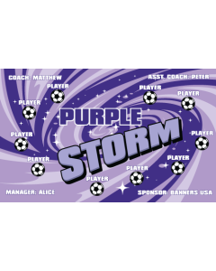Purple Storm Soccer 13oz Vinyl Team Banner DIY Live Designer