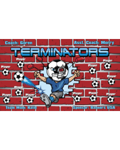 Terminators Soccer 9oz Fabric Team Banner DIY Live Designer