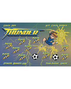 Thunder Soccer 13oz Vinyl Team Banner DIY Live Designer