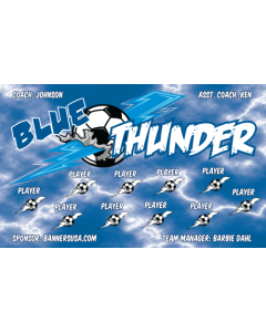 Blue Thunder Soccer 13oz Vinyl Team Banner DIY Live Designer