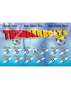 Thunderbolts Soccer 9oz Fabric Team Banner DIY Live Designer