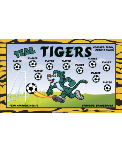 Teal Tigers Soccer 13oz Vinyl Team Banner DIY Live Designer