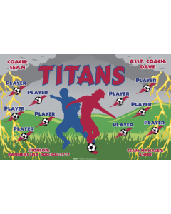 Titans Soccer 9oz Fabric Team Banner DIY Live Designer