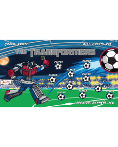 Transformers Soccer 9oz Fabric Team Banner DIY Live Designer