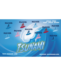 Tsunamis Soccer 13oz Vinyl Team Banner DIY Live Designer