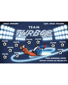 Team Turbo Soccer 9oz Fabric Team Banner DIY Live Designer