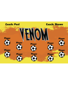 Venom Soccer 9oz Fabric Team Banner DIY Live Designer
