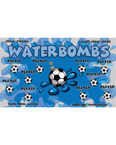 Waterbombs Soccer 9oz Fabric Team Banner DIY Live Designer
