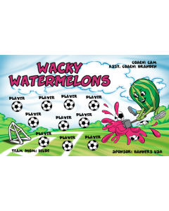 Wacky Watermelons Soccer 13oz Vinyl Team Banner DIY Live Designer