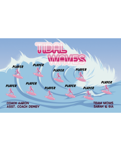 Tidal Waves Soccer 9oz Fabric Team Banner DIY Live Designer
