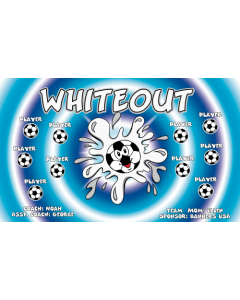 Whiteout Soccer 9oz Fabric Team Banner DIY Live Designer