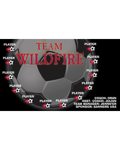Team Wildfire Soccer 9oz Fabric Team Banner DIY Live Designer